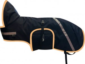 Pláštěnka S BAR.LEMEM - Pláštěnky pro psy - Pláštěnky černé s barevným lemem