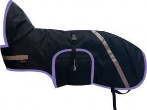 Pláštěnka S BAR.LEMEM - Pláštěnky pro psy - Pláštěnky černé s barevným lemem