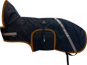 Pláštěnka S BAR.LEMEM - Pláštěnky pro psy - Pláštěnky černé s barevným lemem