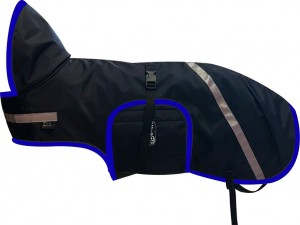 Pláštěnka S BAR.LEMEM - Pláštěnky pro psy - Pláštěnky černé s barevným lemem