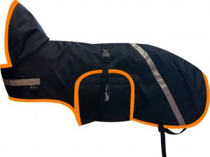 Pláštěnka S BAR.LEMEM - Pláštěnky pro psy - Pláštěnky černé s barevným lemem