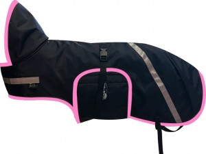 Pláštěnka S BAR.LEMEM - Pláštěnky pro psy - Pláštěnky černé s barevným lemem