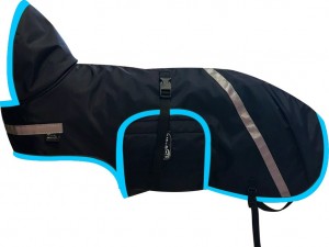 Pláštěnka S BAR.LEMEM - Pláštěnky pro psy - Pláštěnky černé s barevným lemem