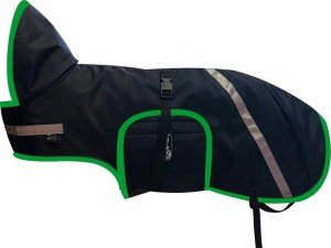 Pláštěnka S BAR.LEMEM - Pláštěnky pro psy - Pláštěnky černé s barevným lemem