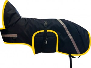 Pláštěnka S BAR.LEMEM - Pláštěnky pro psy - Pláštěnky černé s barevným lemem